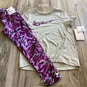 Nike toddler girls s/s tee & leggings set size 4T(NWT) ~PRICE IS FIRM, NO OFFERS